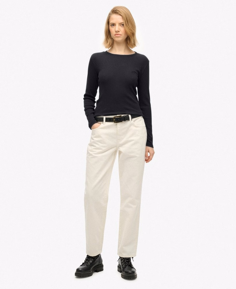 Athletic Essentials Logo Garment Dyed Ribbed Top