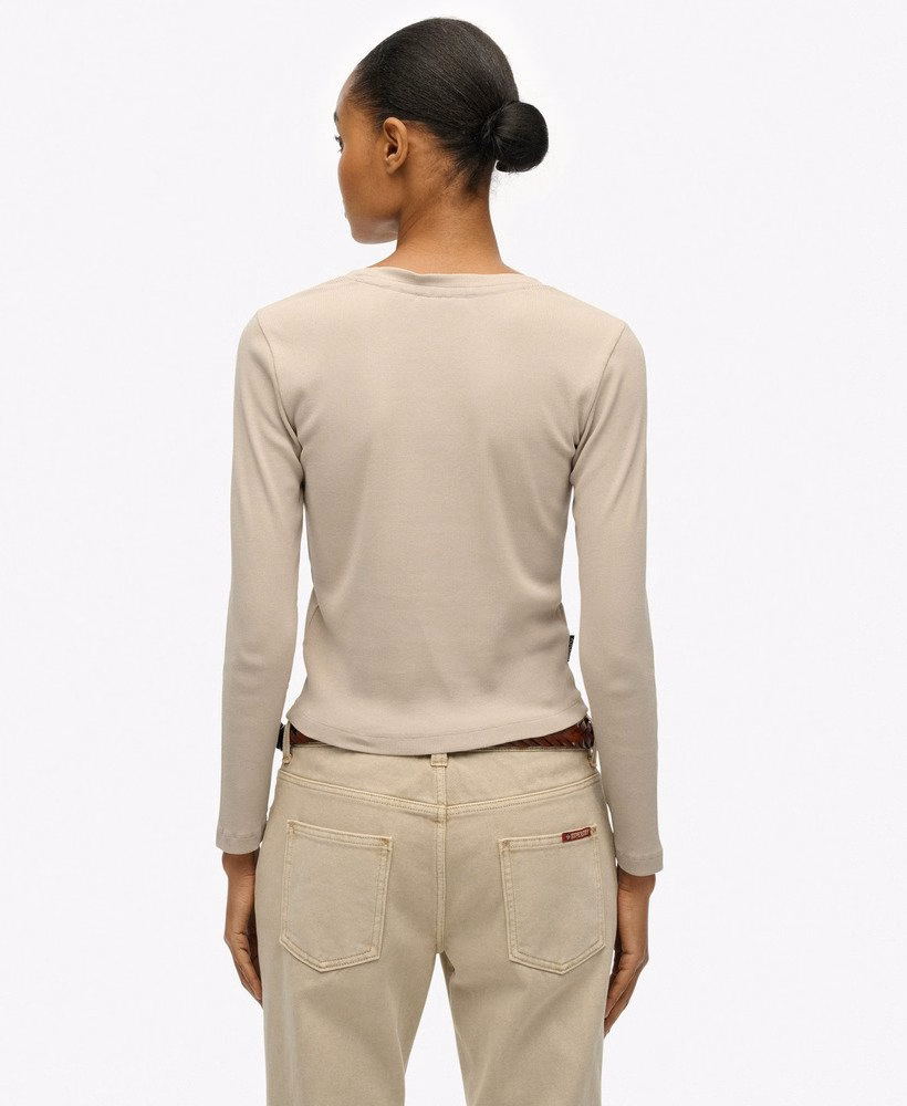 Athletic Essentials Logo Garment Dyed Ribbed Top
