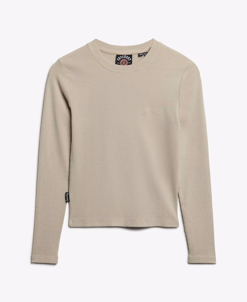 Athletic Essentials Logo Garment Dyed Ribbed Top