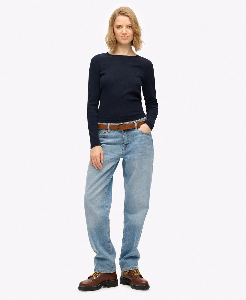 Athletic Essentials Logo Garment Dyed Ribbed Top