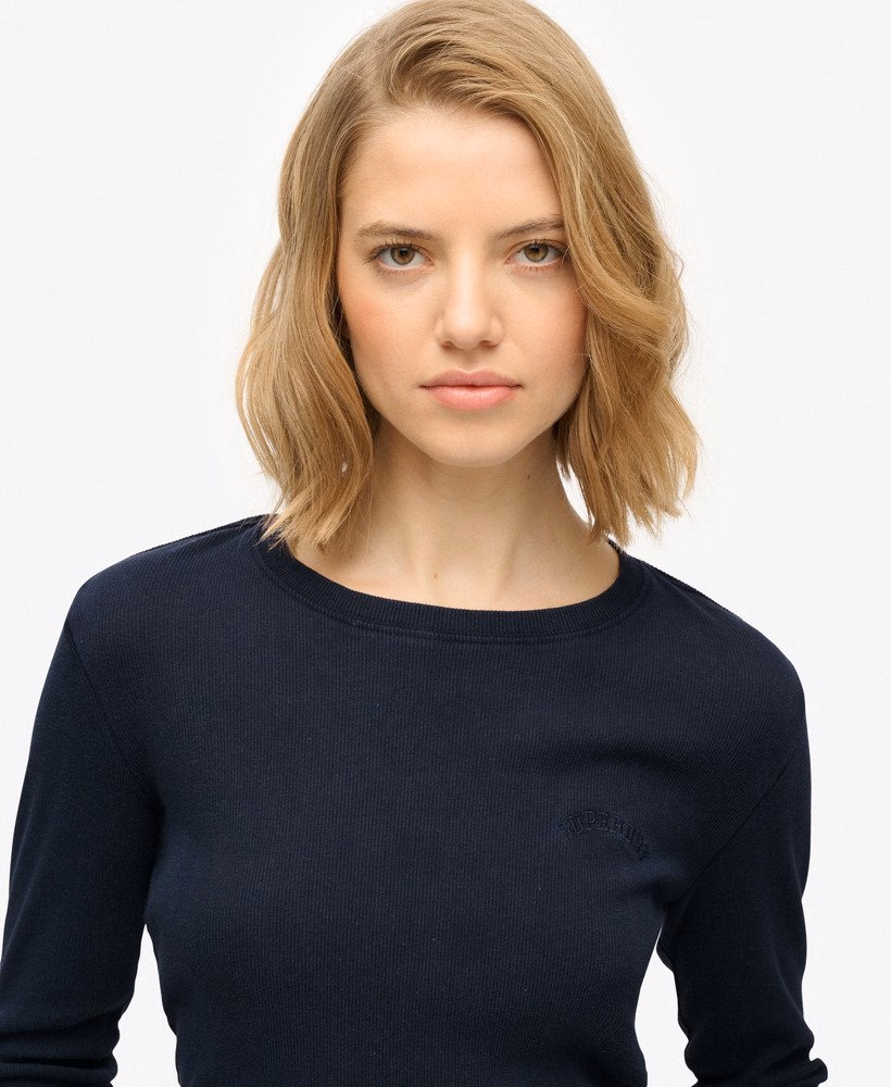 Athletic Essentials Logo Garment Dyed Ribbed Top