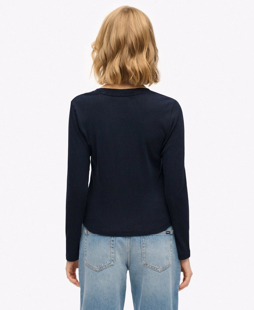 Athletic Essentials Logo Garment Dyed Ribbed Top