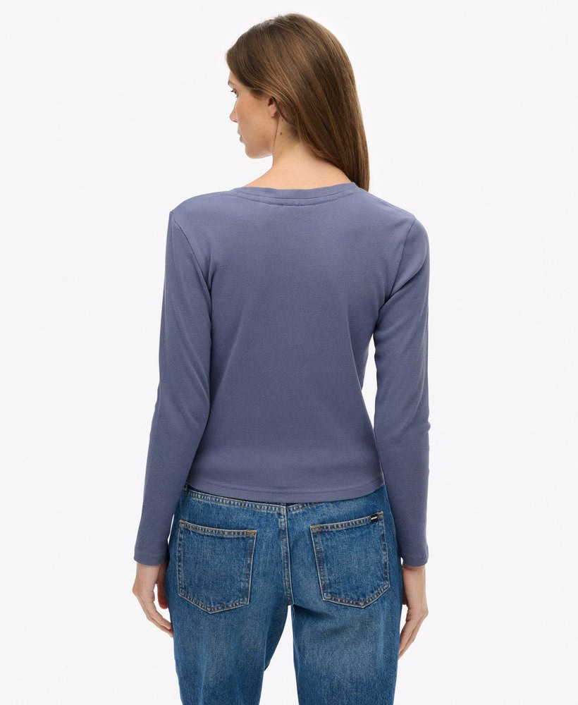 Athletic Essentials Logo Garment Dyed Ribbed Top