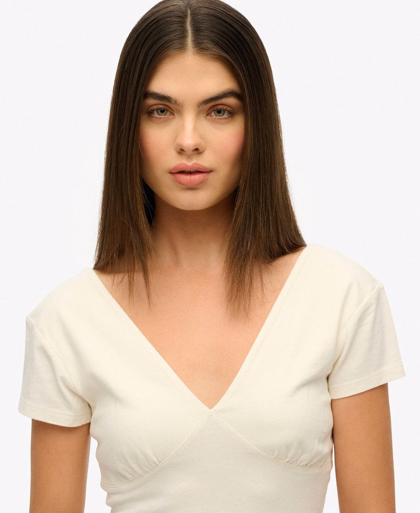 Corsettop met korte mouwen