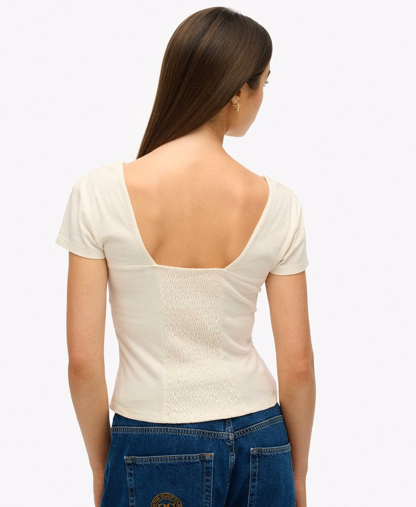 Corsettop met korte mouwen