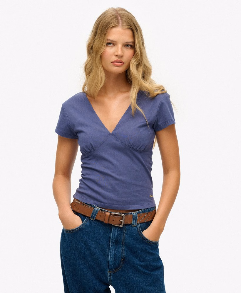 Corsettop met korte mouwen