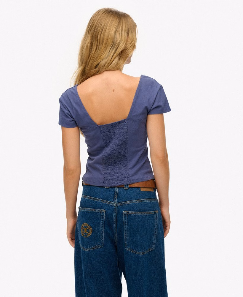 Corsettop met korte mouwen