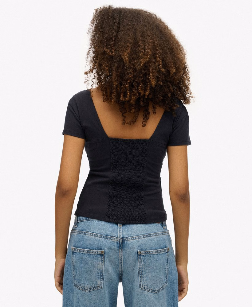 Corsettop met korte mouwen