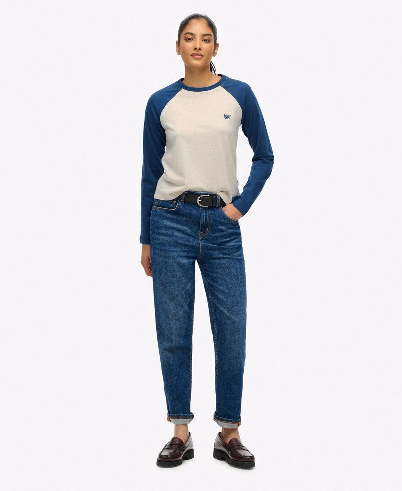 Essential Logo Baseballshirt met lange mouwen