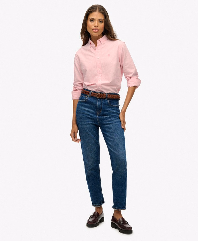 Slim Oxford overhemd met knoopsluiting en lange mouwen
