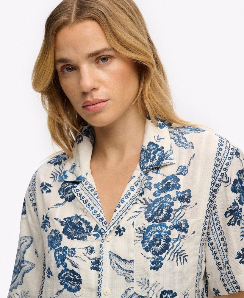 T-shirt met korte mouwen en strandprint