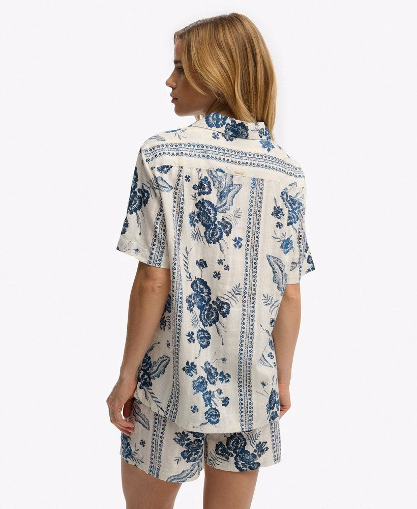 T-shirt met korte mouwen en strandprint