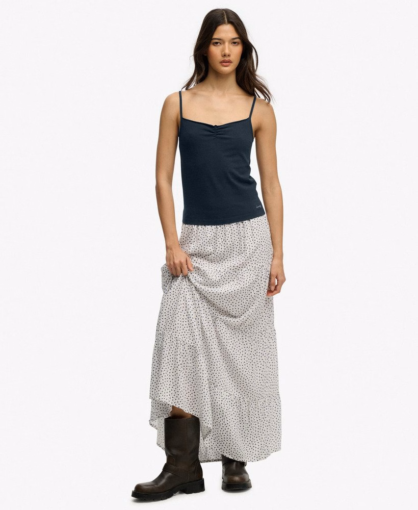 Athletic Essentials: Geplooide cami-top