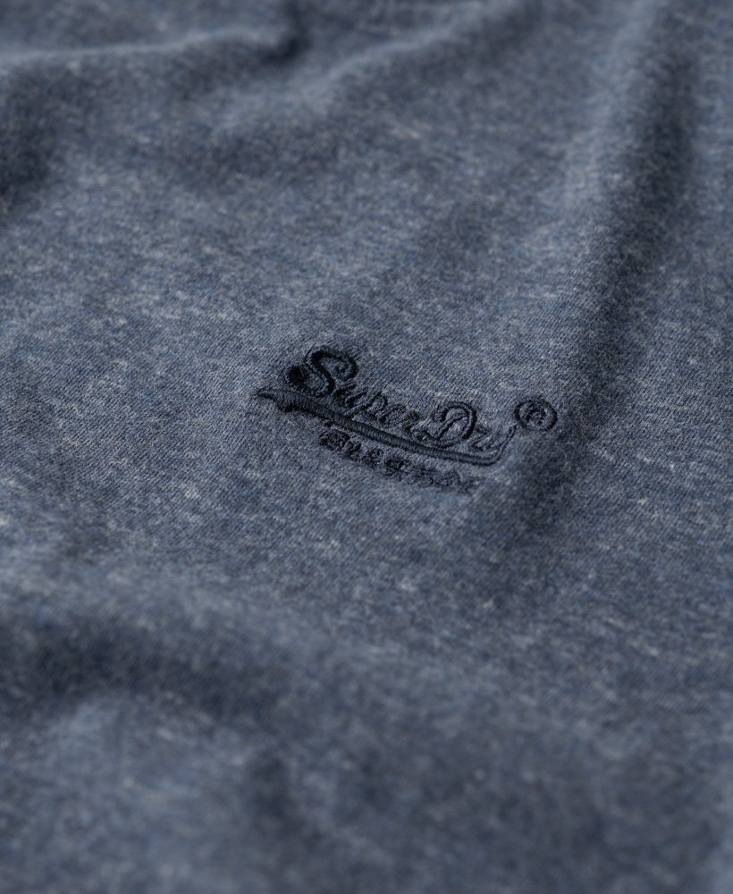 top van biologisch katoen met vintage logo en borduursel in marineblauw gemêleerd.