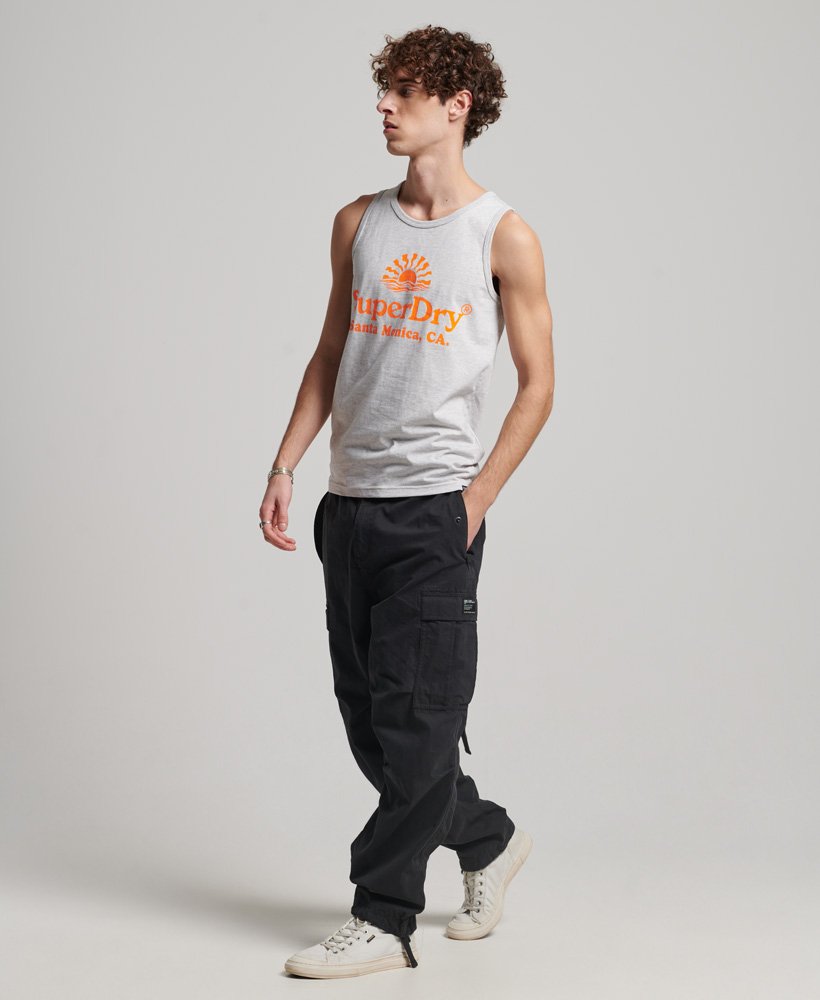 vintage venue neon vest in glacier grey marl