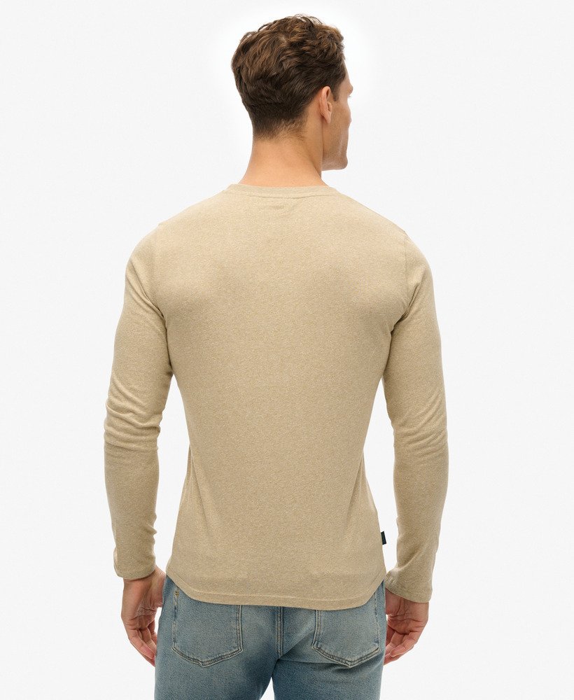 top van biologisch katoen met vintage logo en borduursel in beige-bruin gemêleerd.
