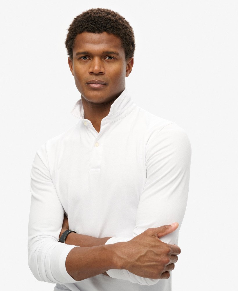 studios poloshirt met lange mouwen in optic