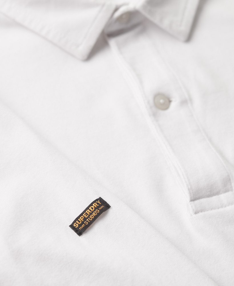 studios poloshirt met lange mouwen in optic