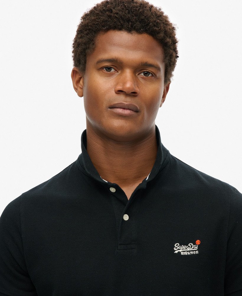 poloshirt voor bij het zwembad in zwart