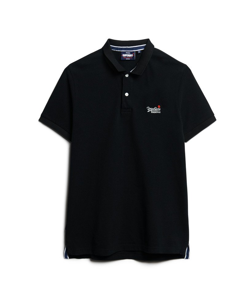 poloshirt voor bij het zwembad in zwart
