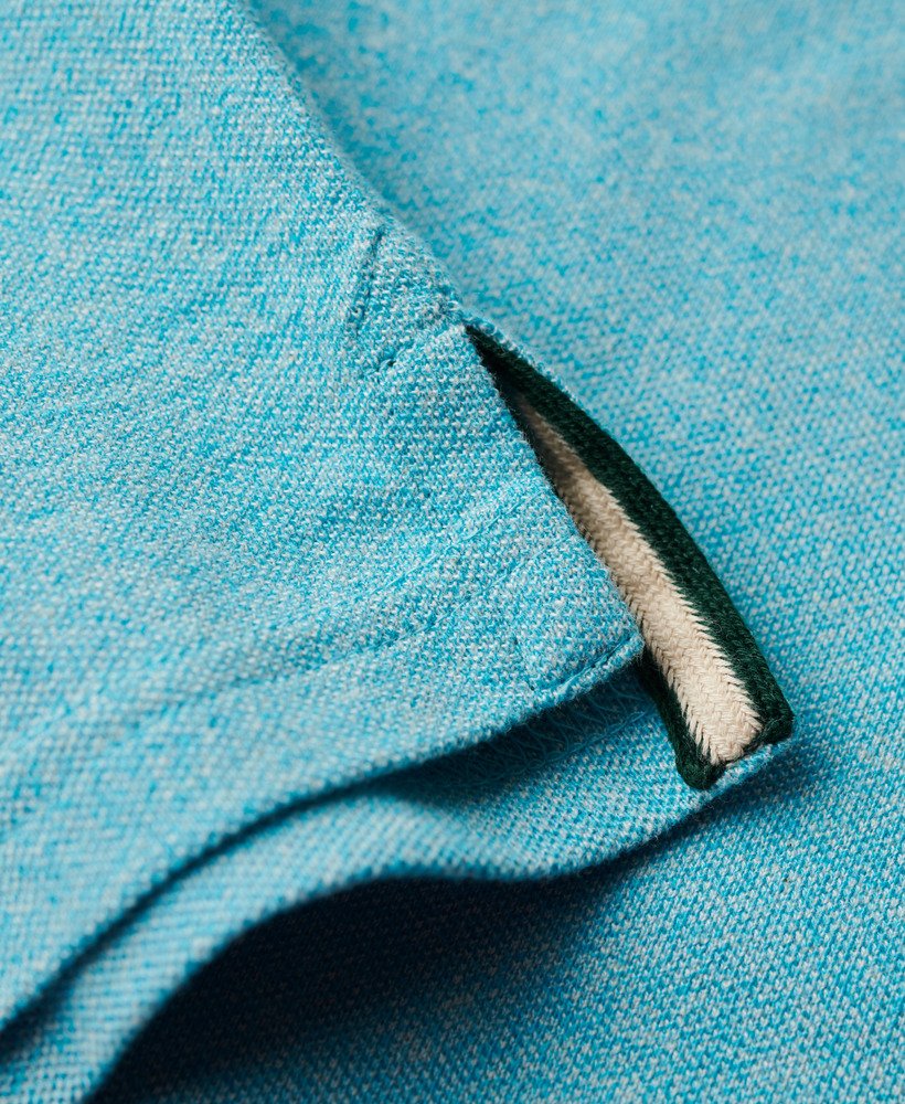 superstate poloshirt in aquablauw met een korrelige afwerking.