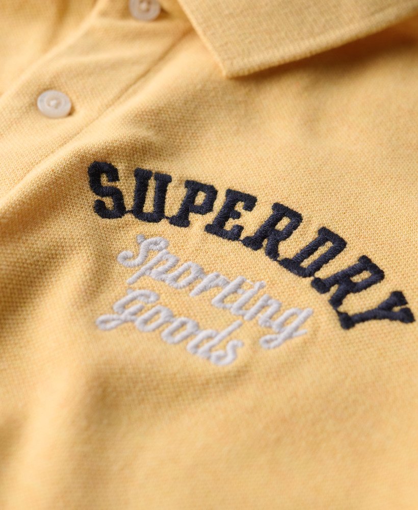 superstate poloshirt in kanariegeel gemêleerd