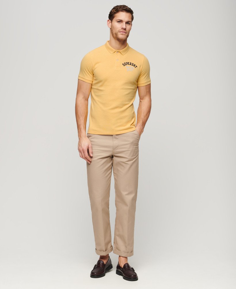 superstate poloshirt in kanariegeel gemêleerd
