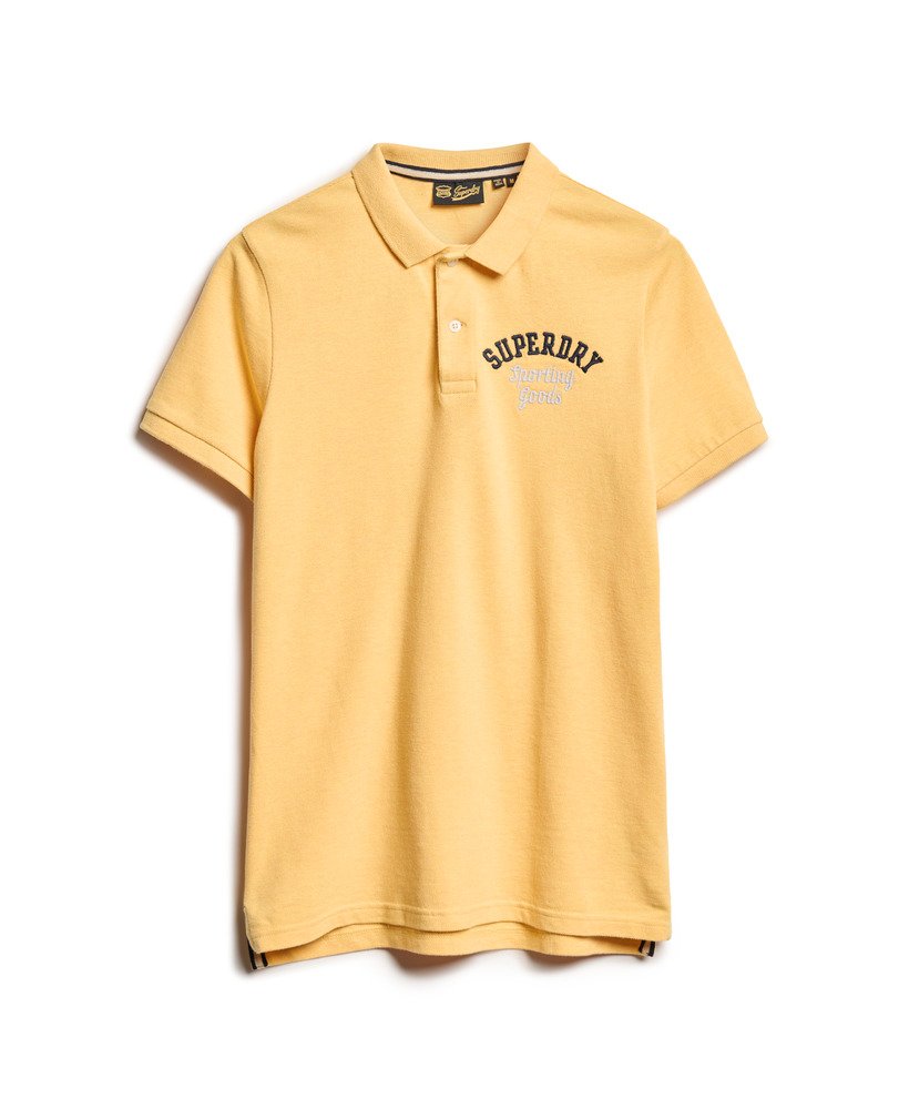 superstate poloshirt in kanariegeel gemêleerd