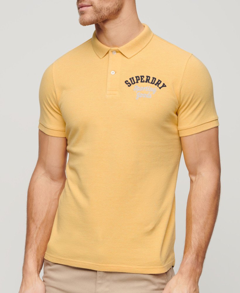 superstate poloshirt in kanariegeel gemêleerd