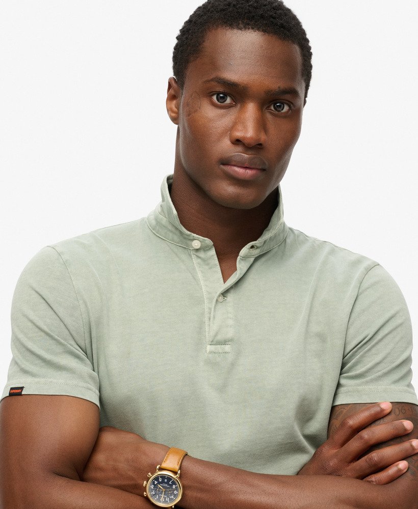 jersey poloshirt in woestijnsaliegroen