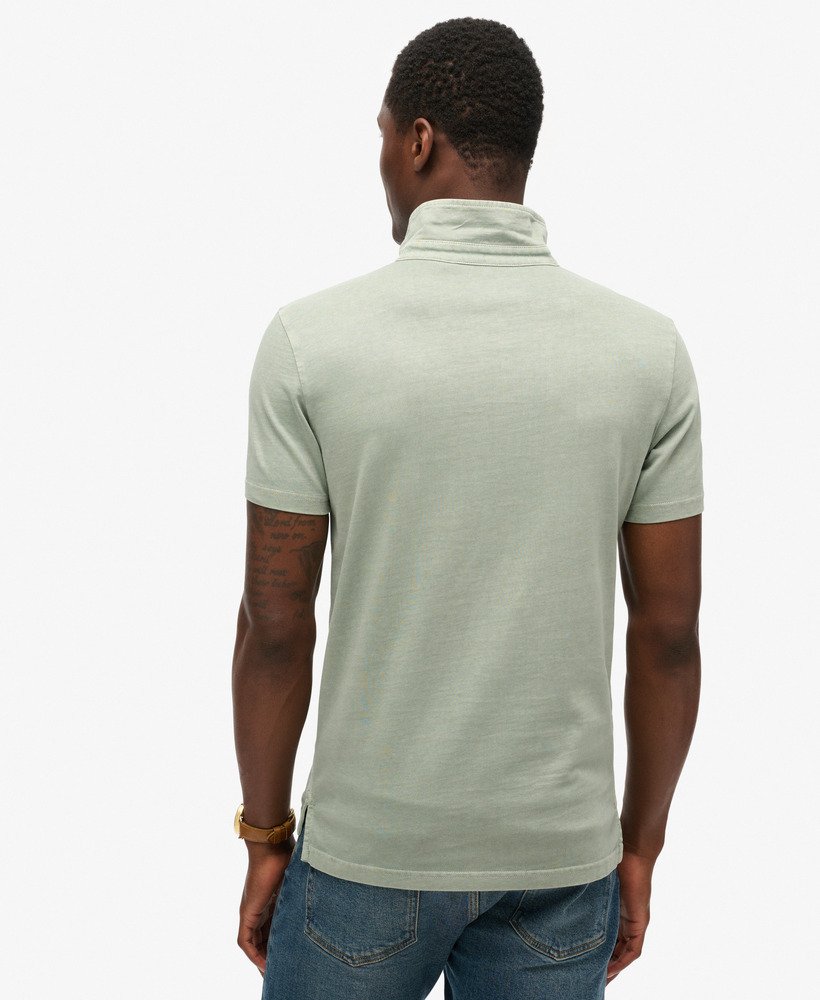 jersey poloshirt in woestijnsaliegroen