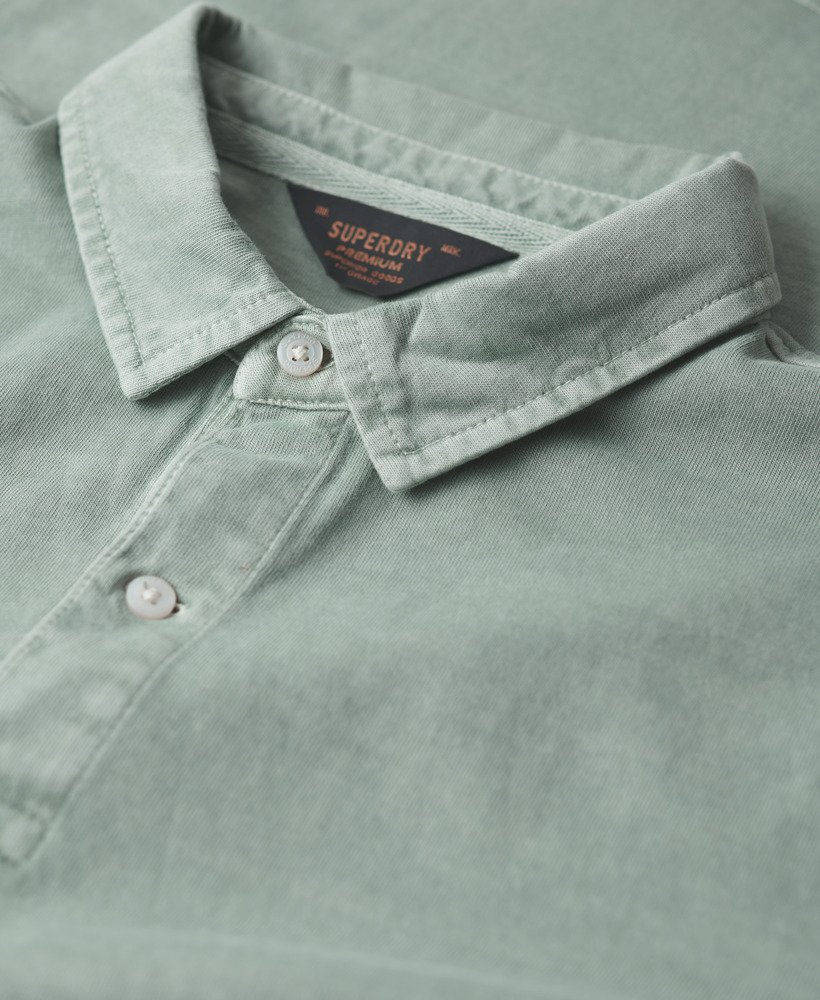 jersey poloshirt in woestijnsaliegroen