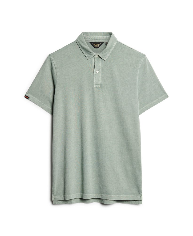 jersey poloshirt in woestijnsaliegroen