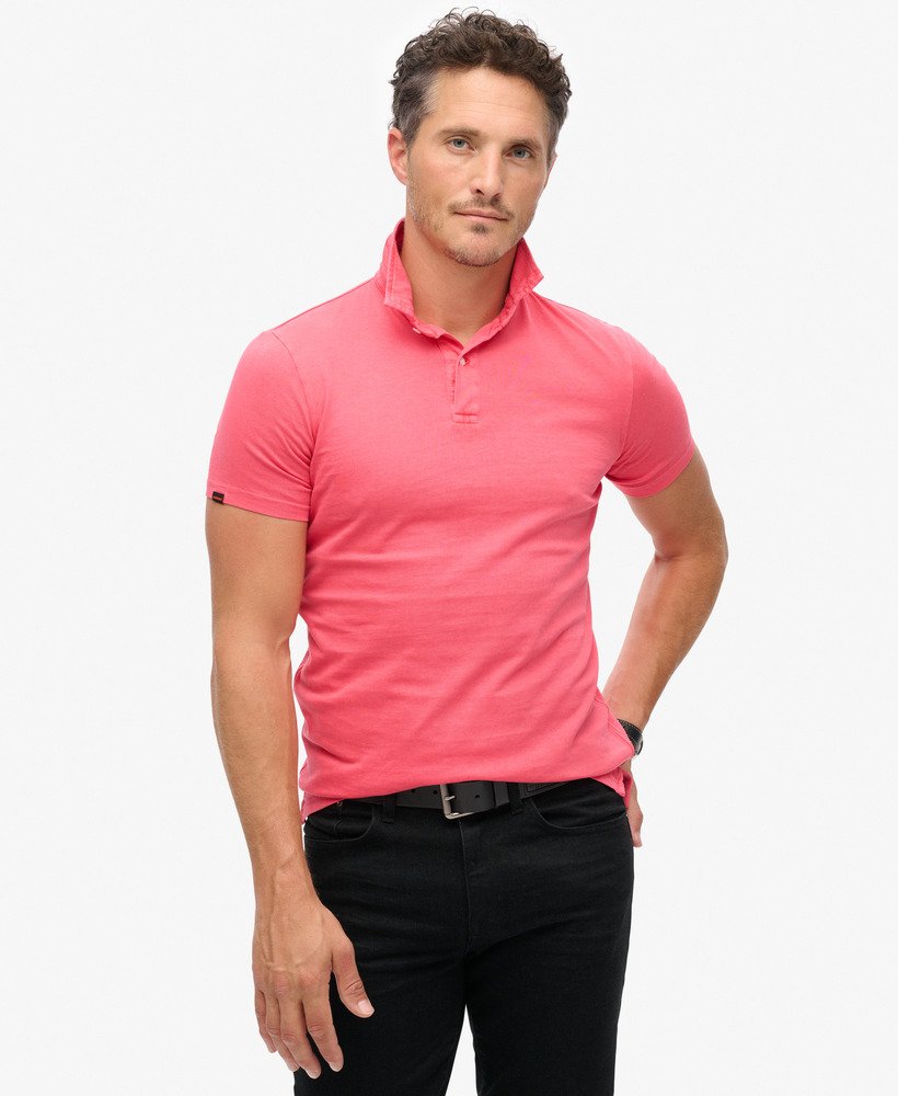 jersey poloshirt in theebesrood