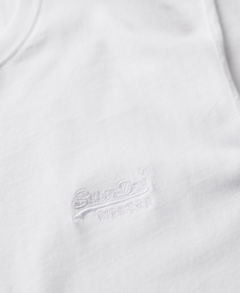 tanktop met essential logo van biologisch katoen in optic
