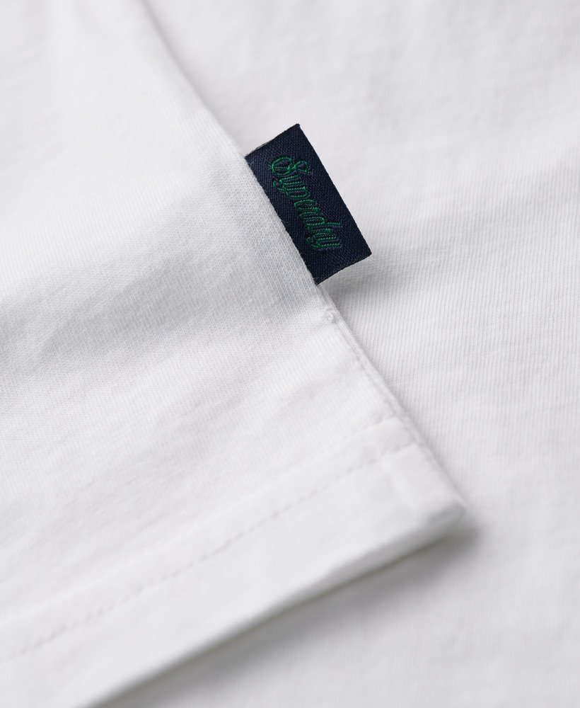 tanktop met essential logo van biologisch katoen in optic