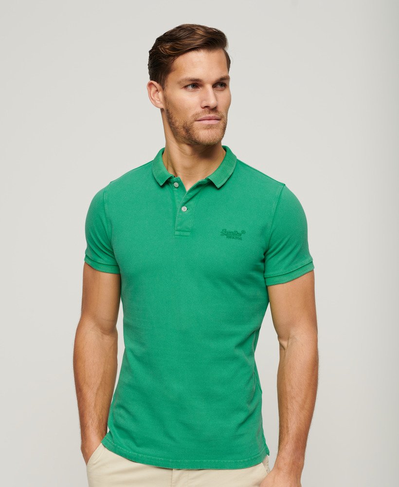 gescheurd poloshirt in retrogroen