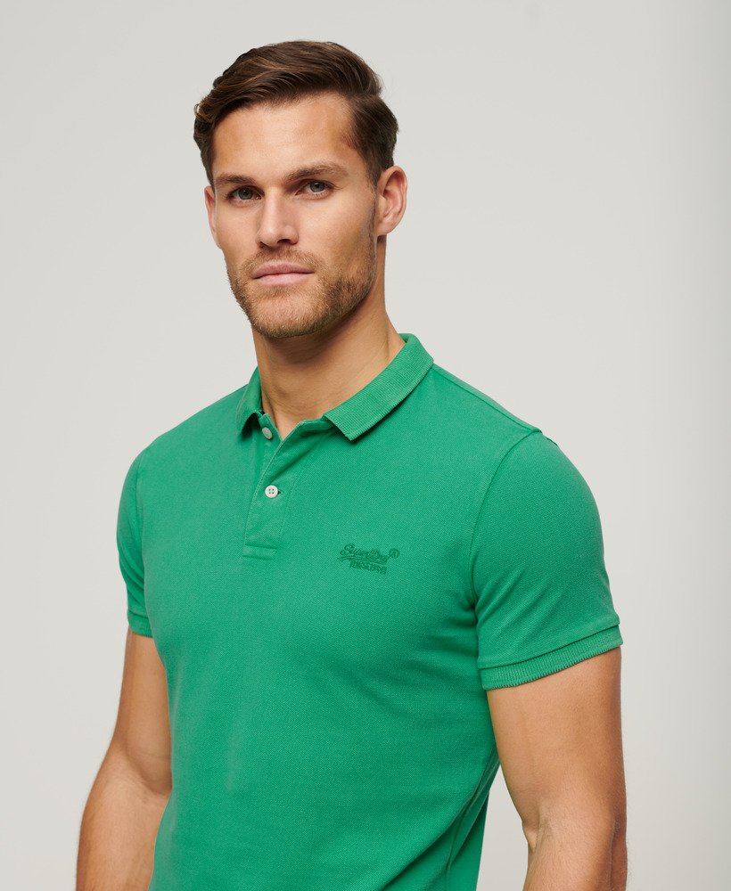 gescheurd poloshirt in retrogroen