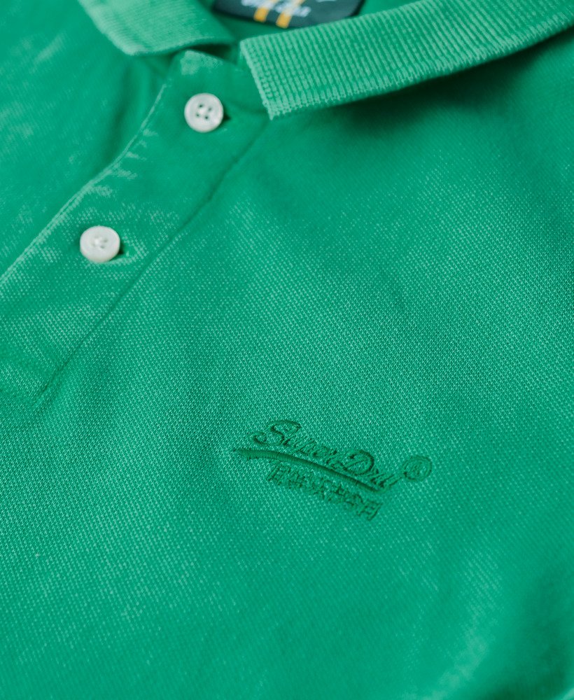 gescheurd poloshirt in retrogroen