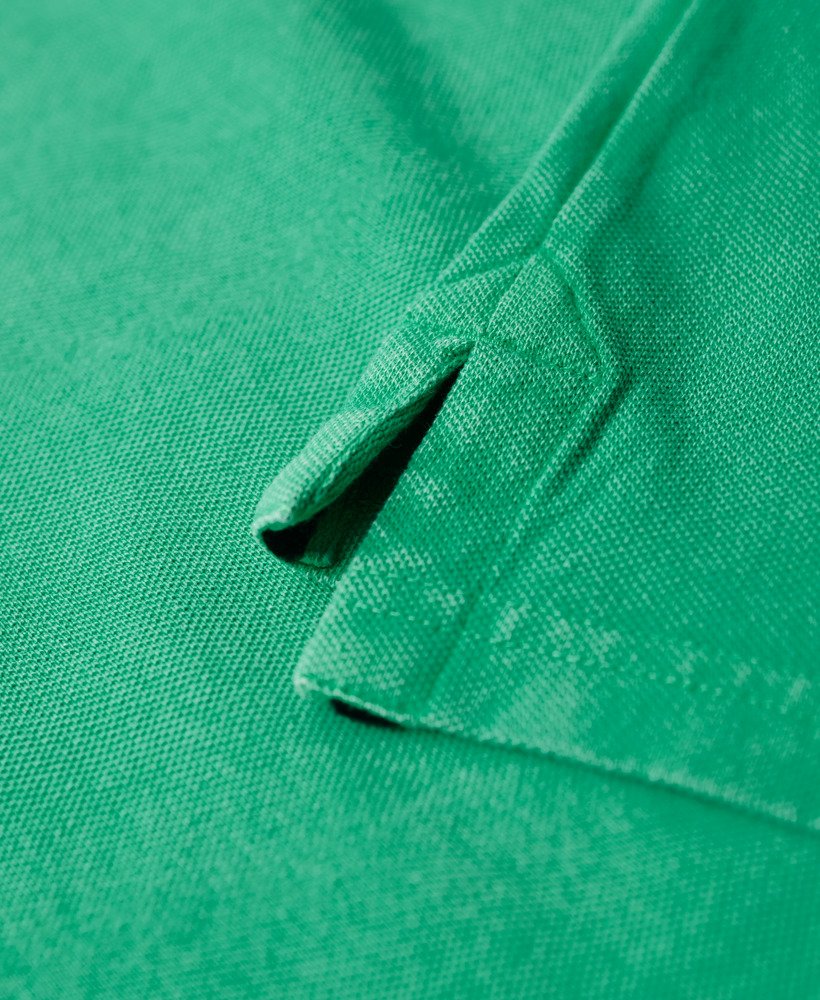 gescheurd poloshirt in retrogroen