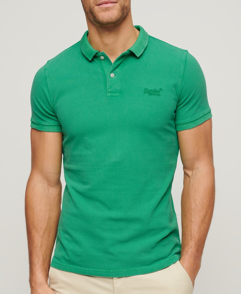 gescheurd poloshirt in retrogroen