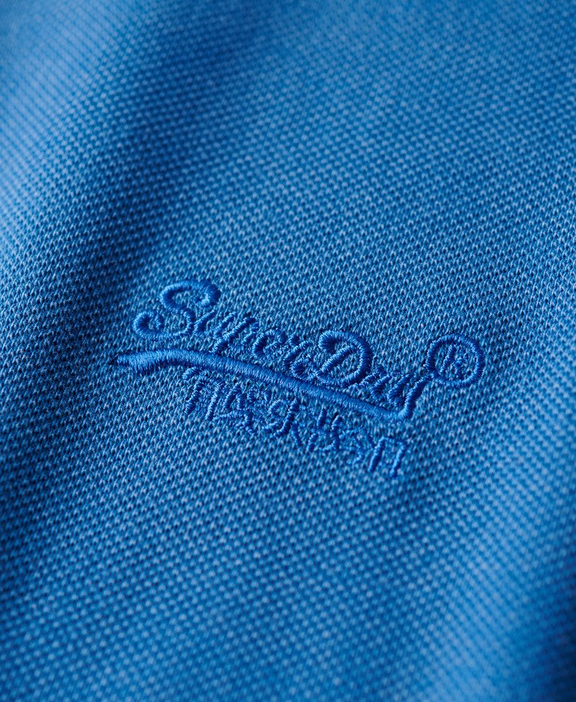 gescheurd poloshirt in monaco blue