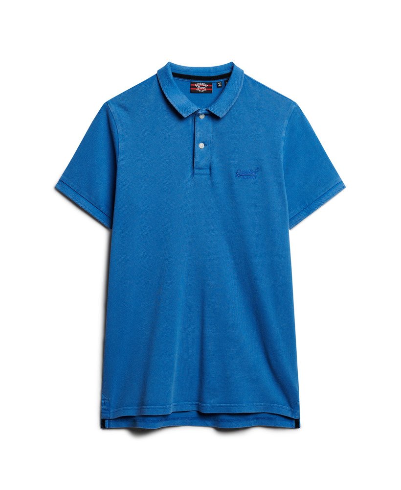 gescheurd poloshirt in monaco blue