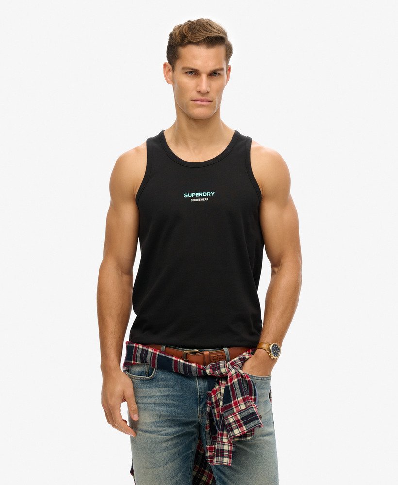 sportieve relaxte vesttop in zwart