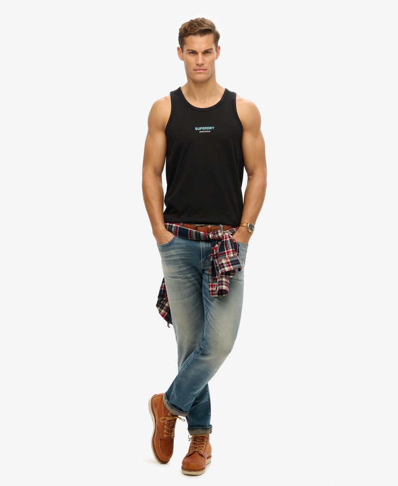 sportieve relaxte vesttop in zwart