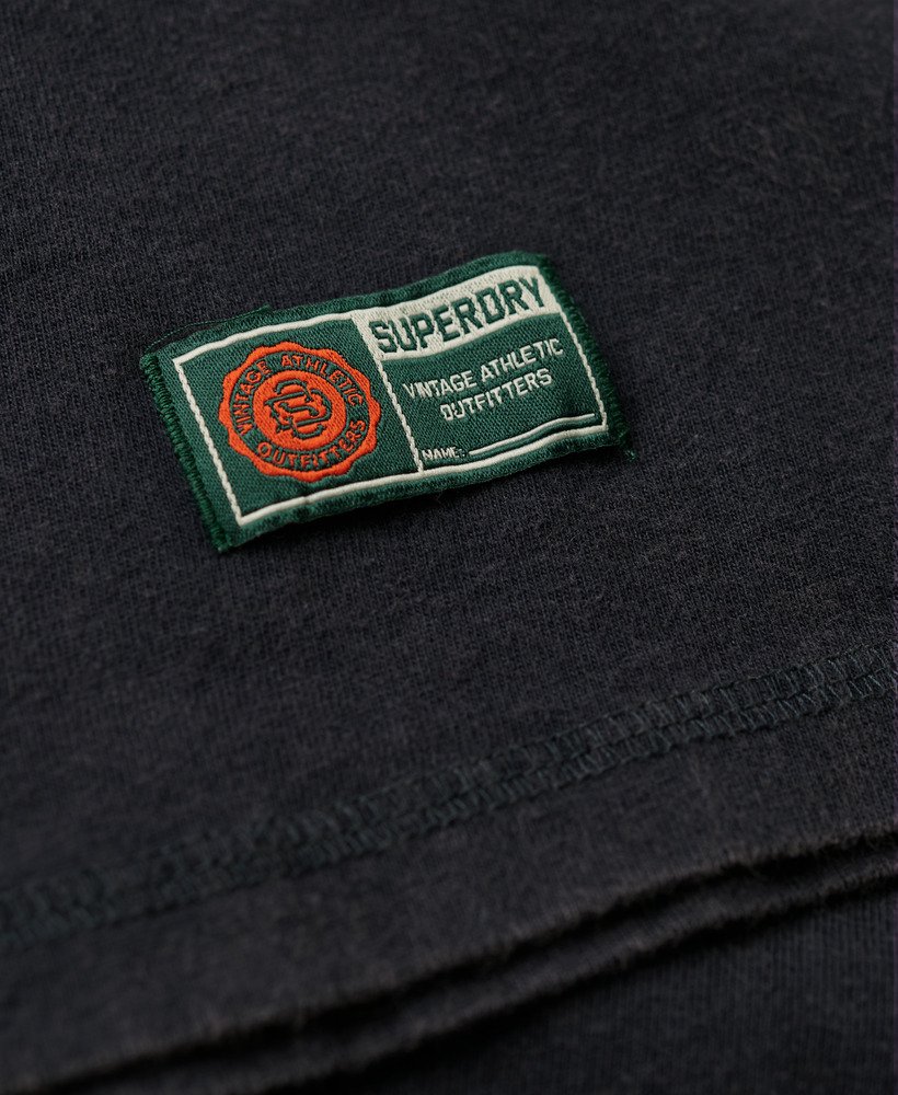 vintage sportieve top met lange mouwen in eclipse navy