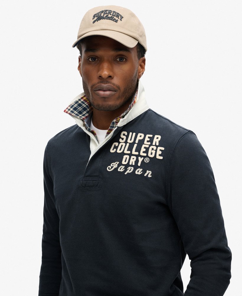 atletisch rugbyshirt in eclipse navy