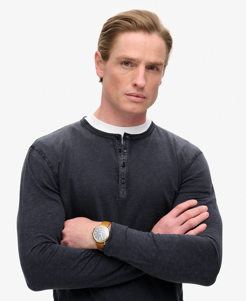 opa-top met lange mouwen van jersey in de kleur frans marineblauw.