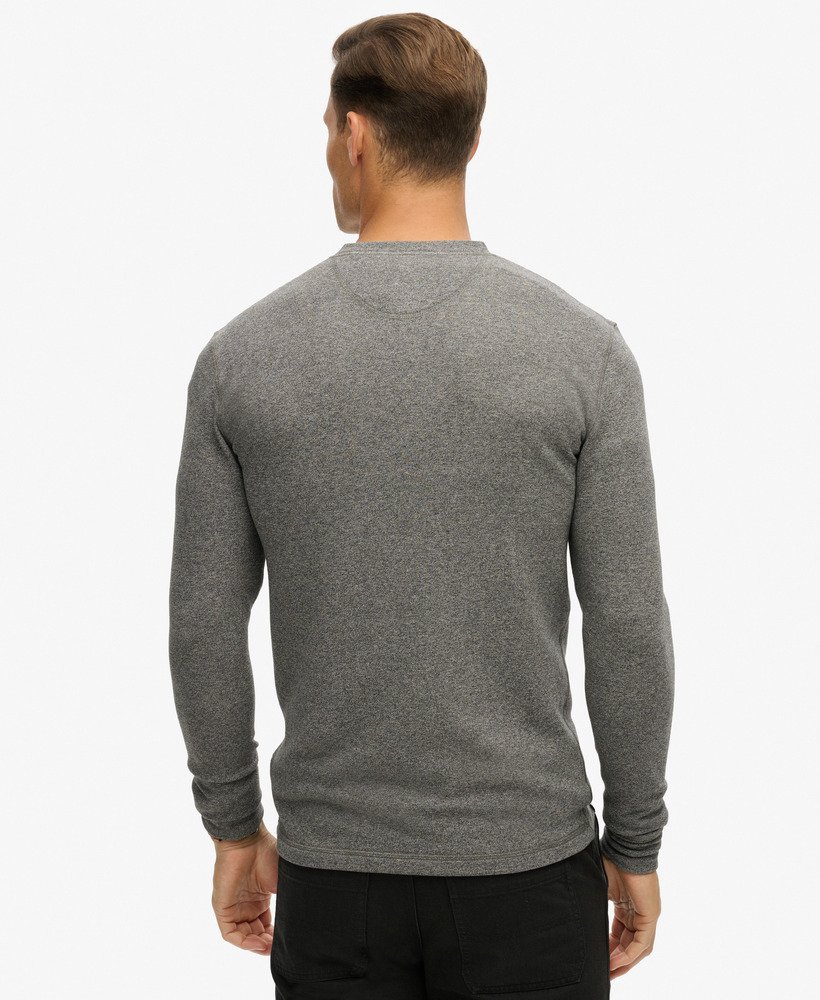 the merchant store - grandad top in heritage dark grey grindle