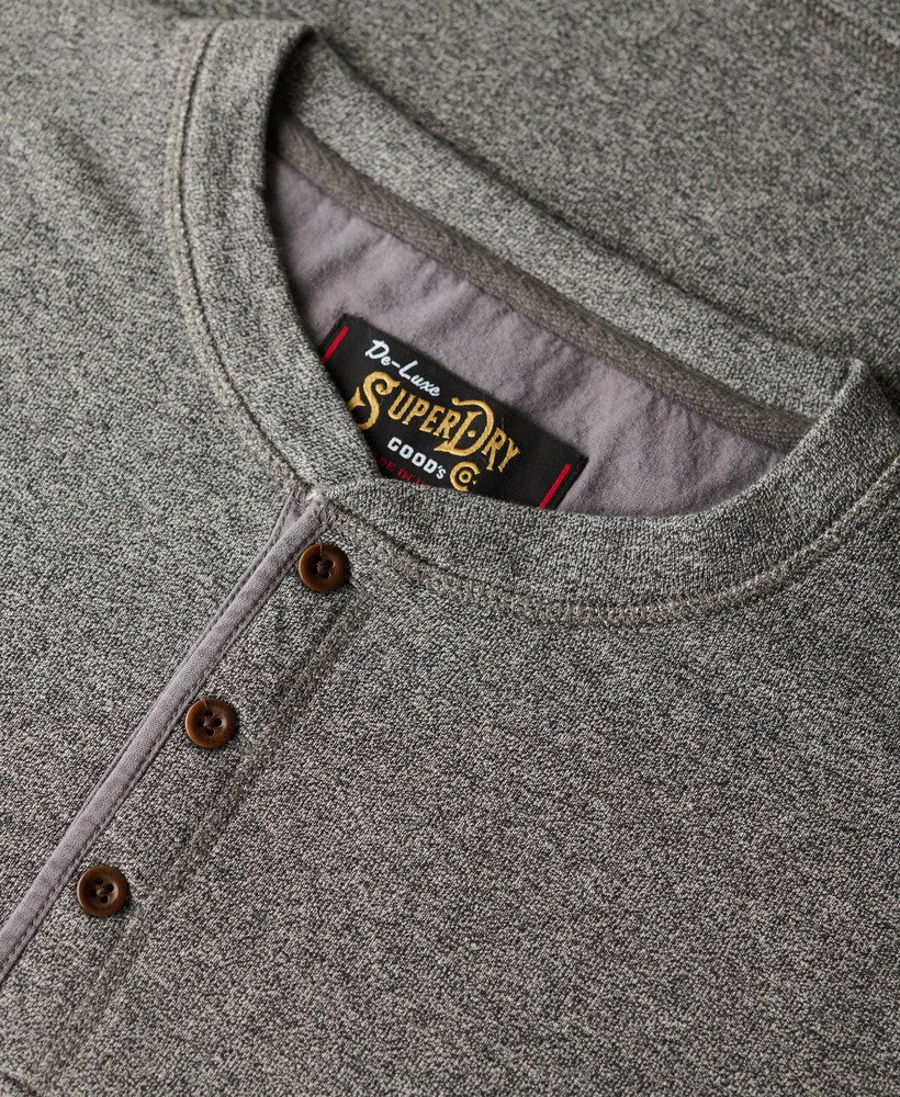 the merchant store - grandad top in heritage dark grey grindle